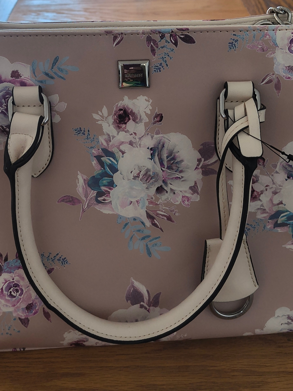 Nine West Pink Floral Satchel